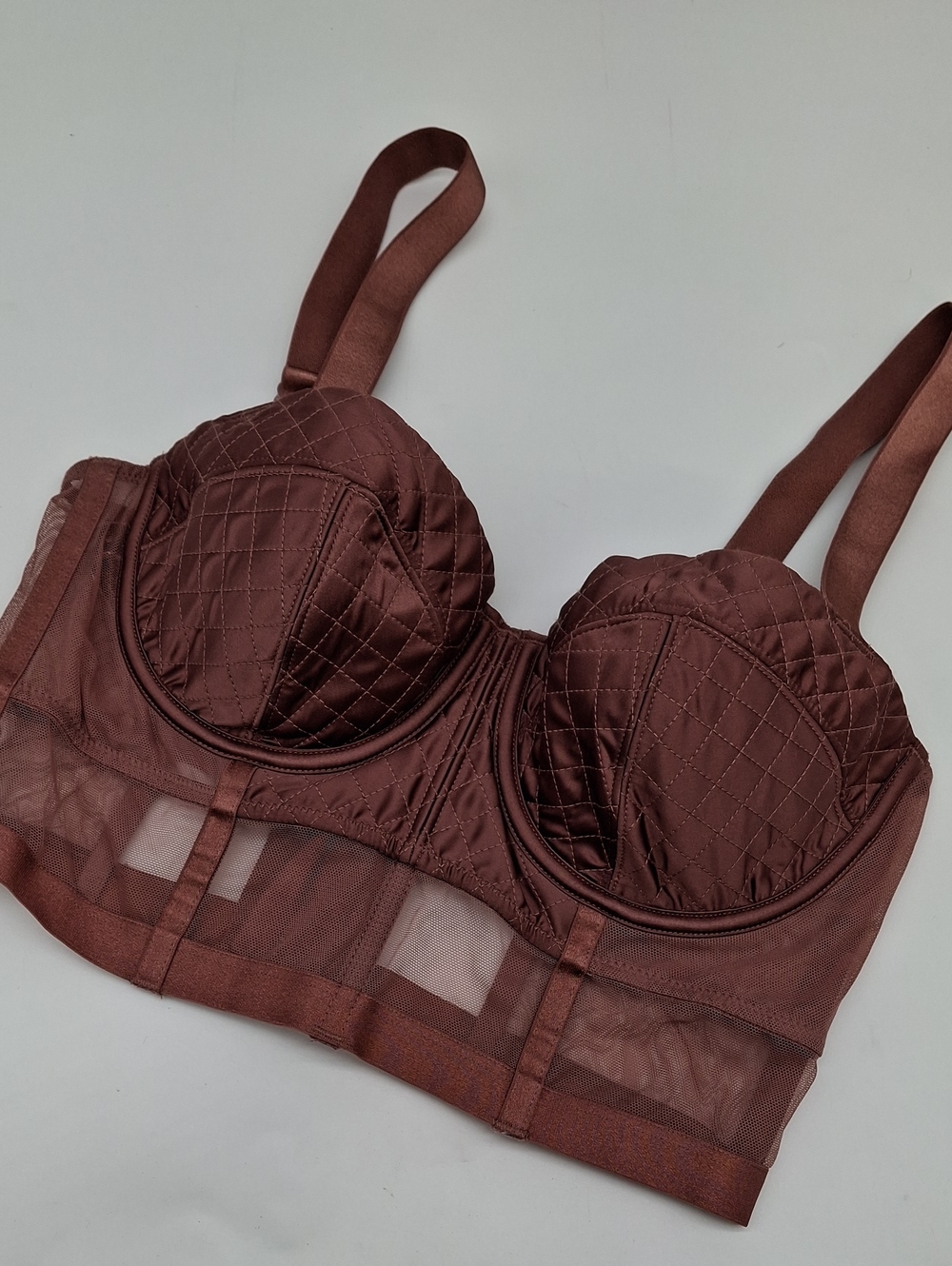 Victoria's Secret Very Sexy Lined Balconet Long Line Bra Vintage Rose 34C
